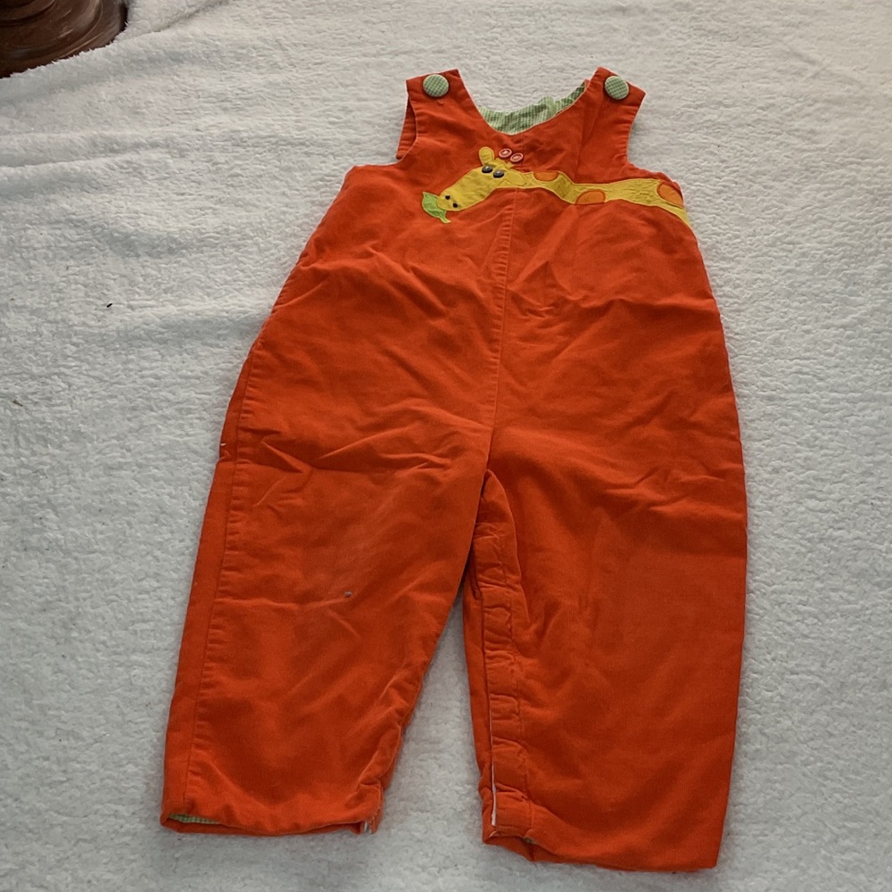 Vibrant Orange Kids Overalls